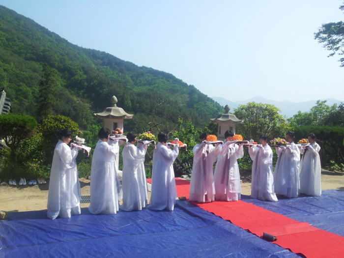 진감,초의 다맥전수식 육조정상탑 헌공다례