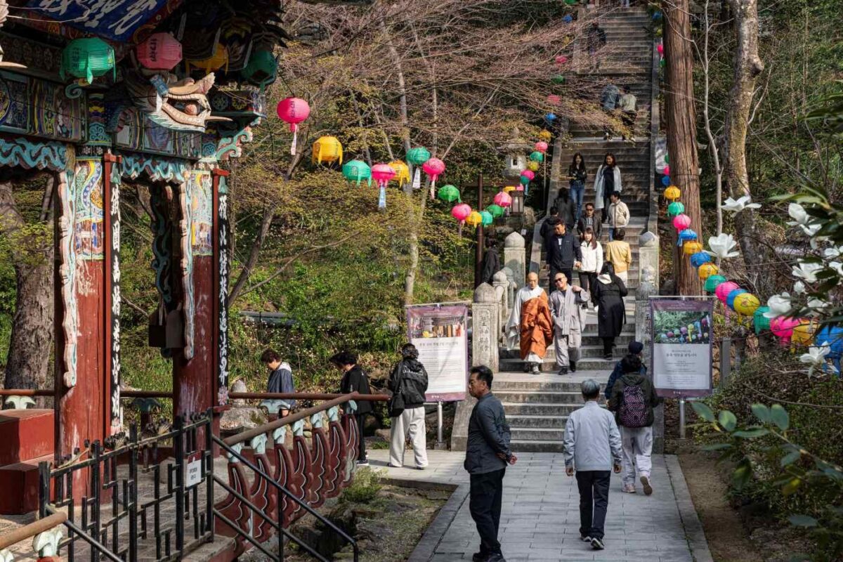 경내풍경 및 고산대선사 열반다레 접견